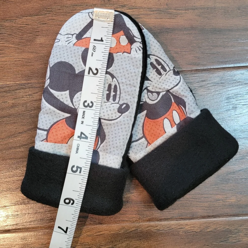 Disney Mickey Mouse Fabric Fleece Kids Mittens